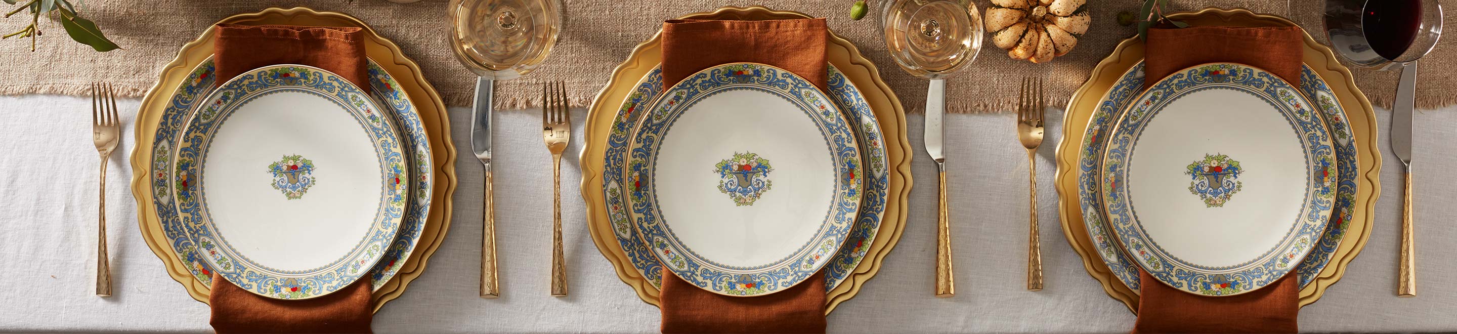 Autumn White Dinnerware Placesettings