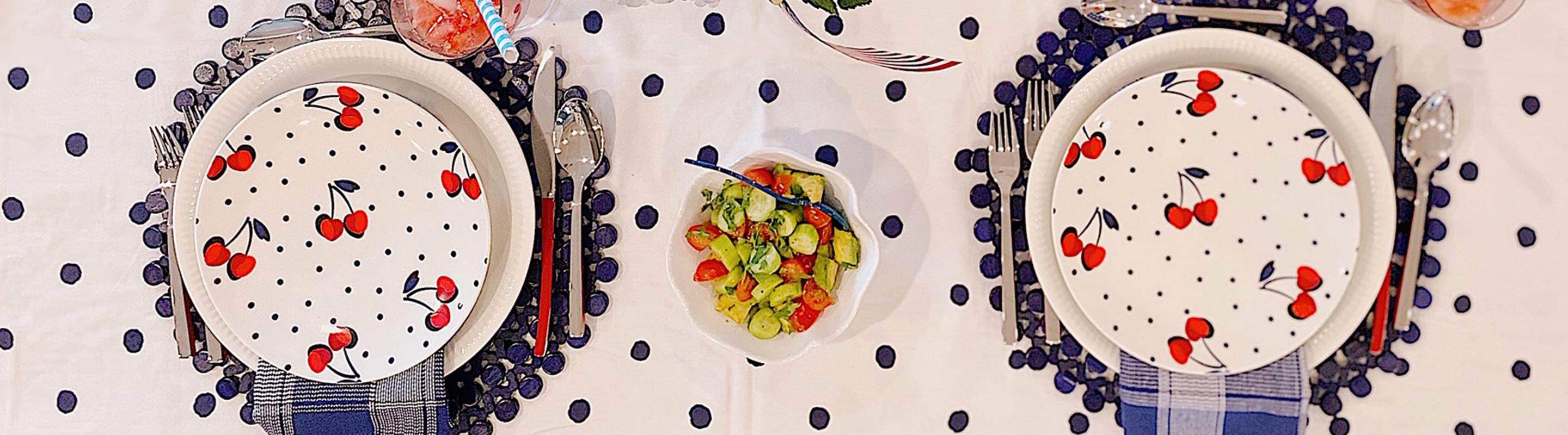 kate spade new york Vintage Cherry Dot dishes