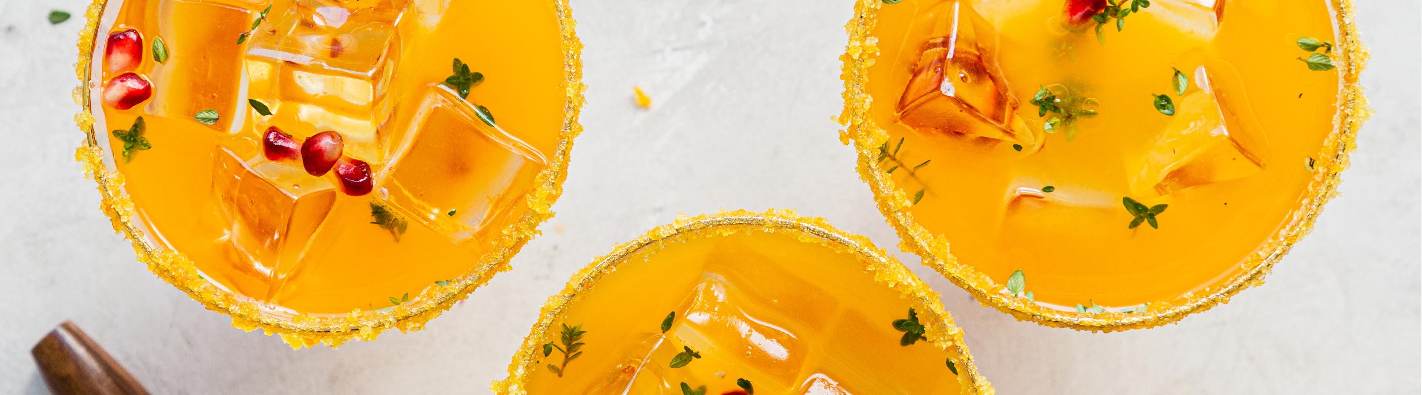 Clementine Margaritas on a white table