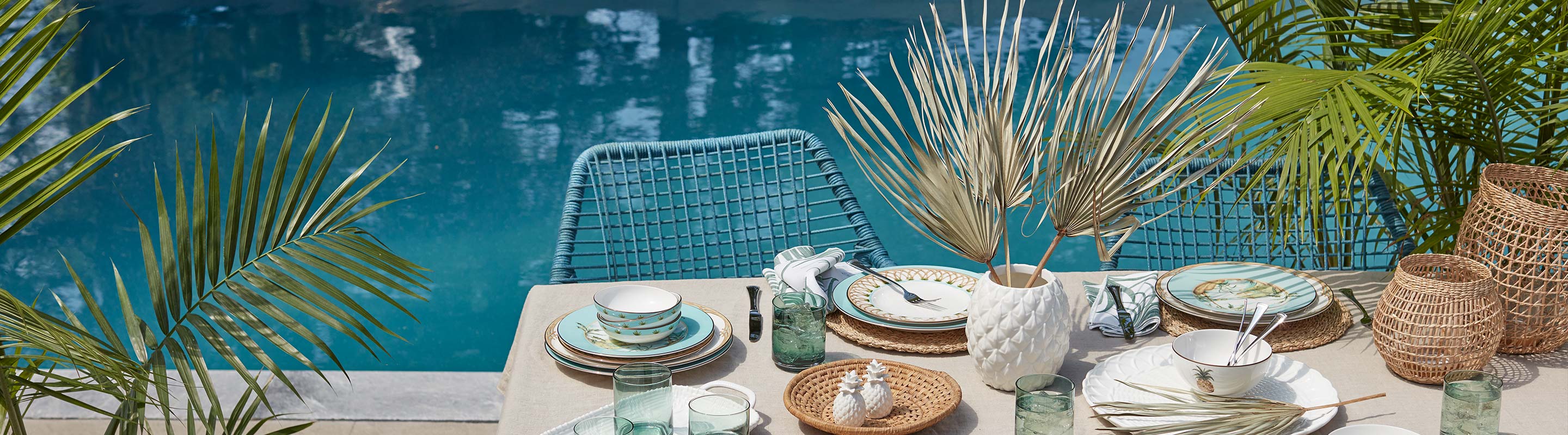 British Colonial Dinnerware and Tuscany Classics Stackable Green Glassware