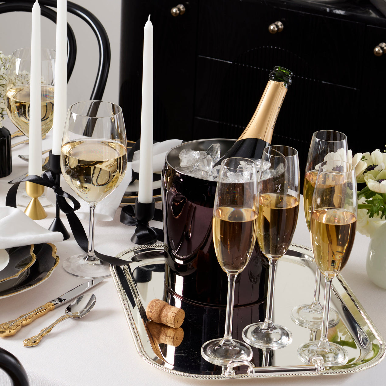 Tuscany Classics Champagne Glass Flute Set, Buy 4 Get 6