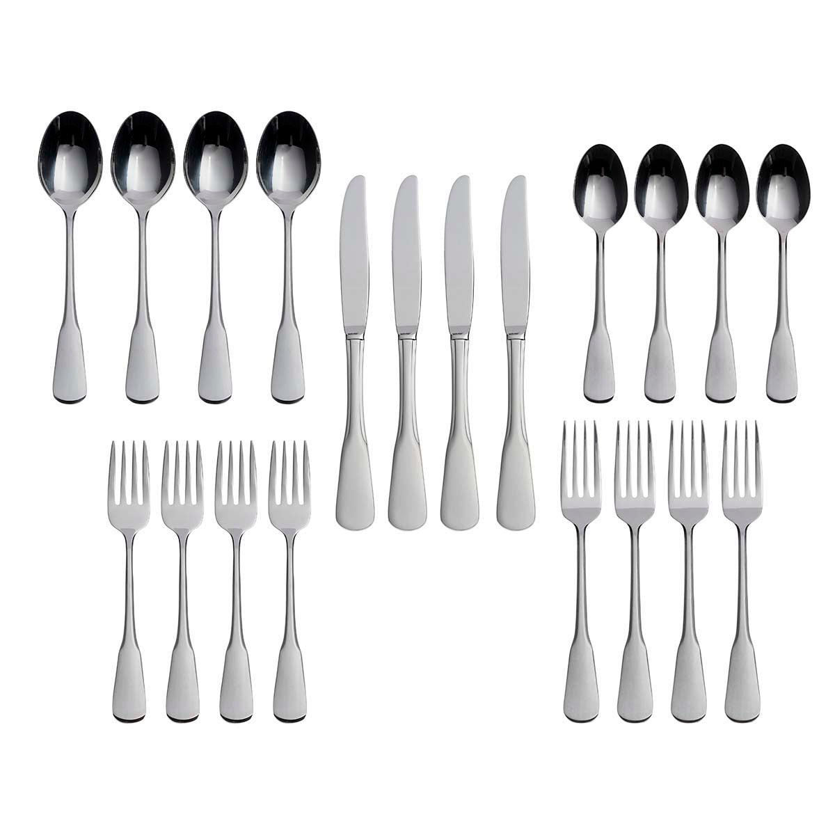 Colonial Boston 20 Piece Everyday Flatware Set, Service For 4