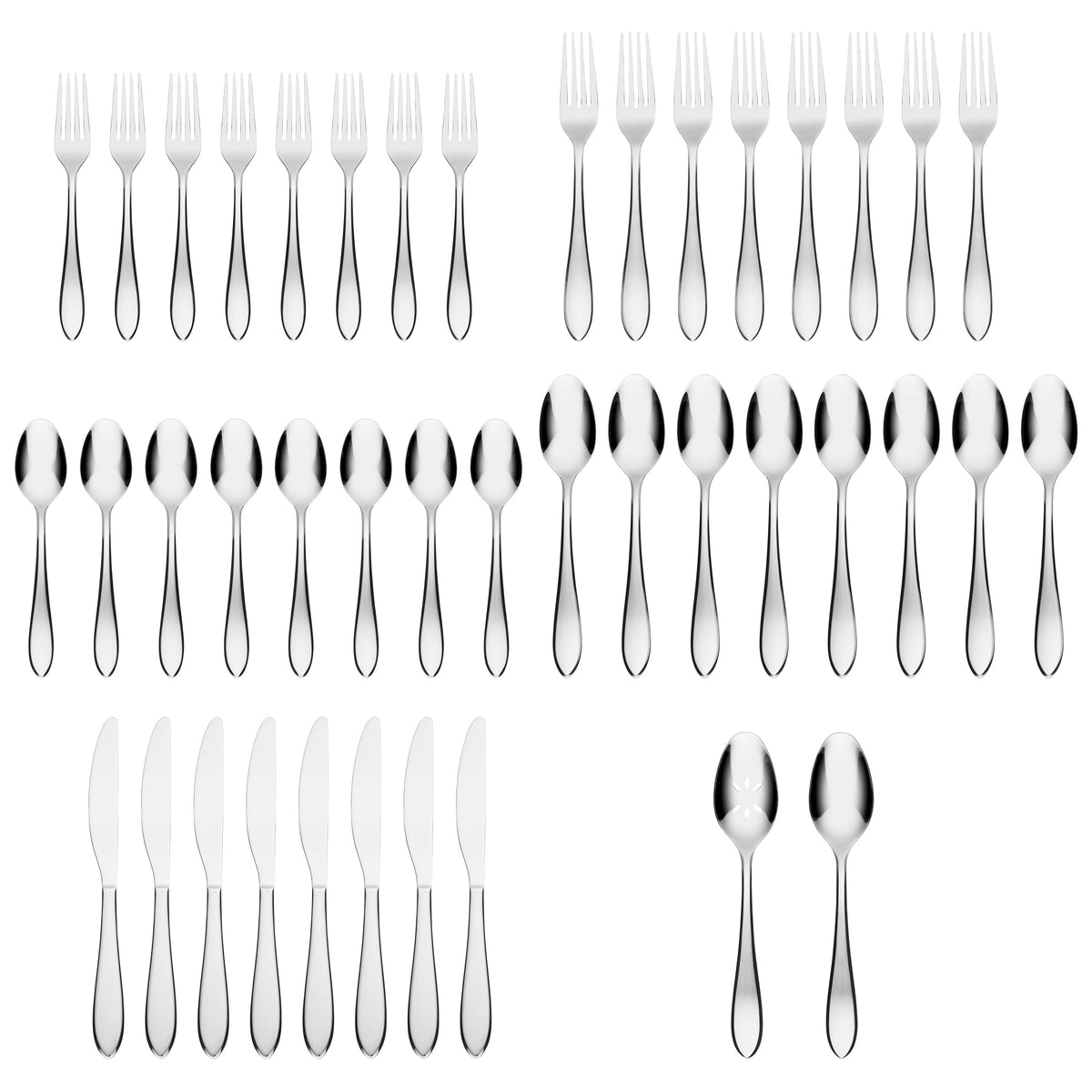 Delia Mirror 42 Piece Flatware Set – Lenox Corporation