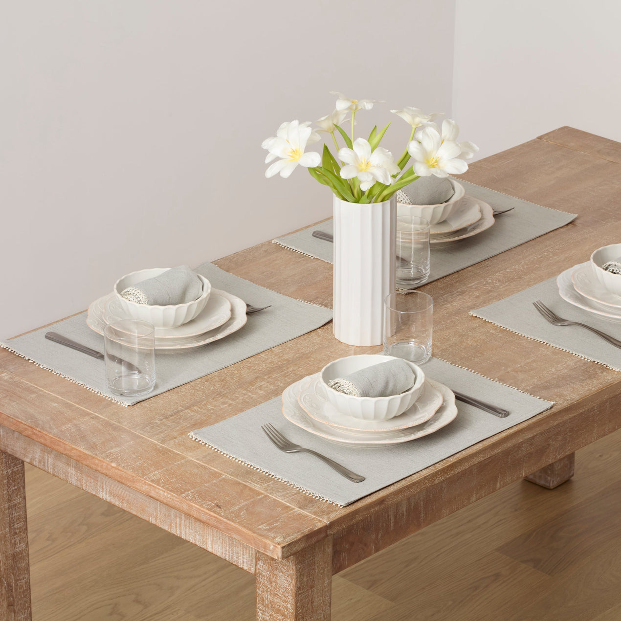 French Perle Dove Grey 13x19 Placemat