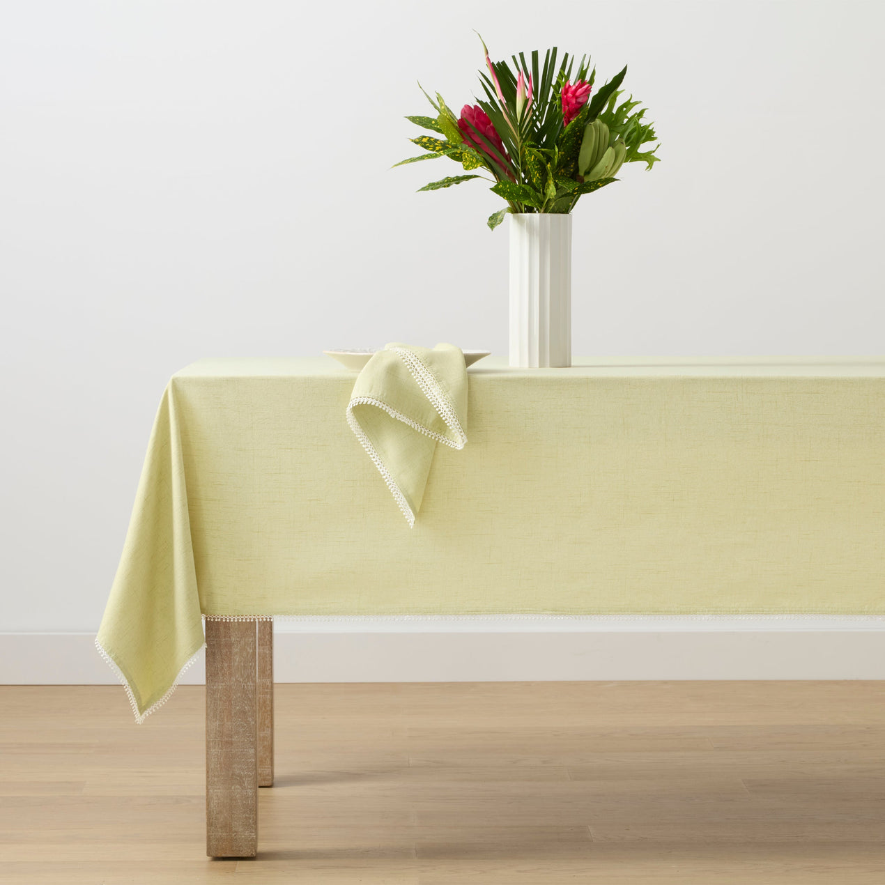 French Perle Pistachio Tablecloth