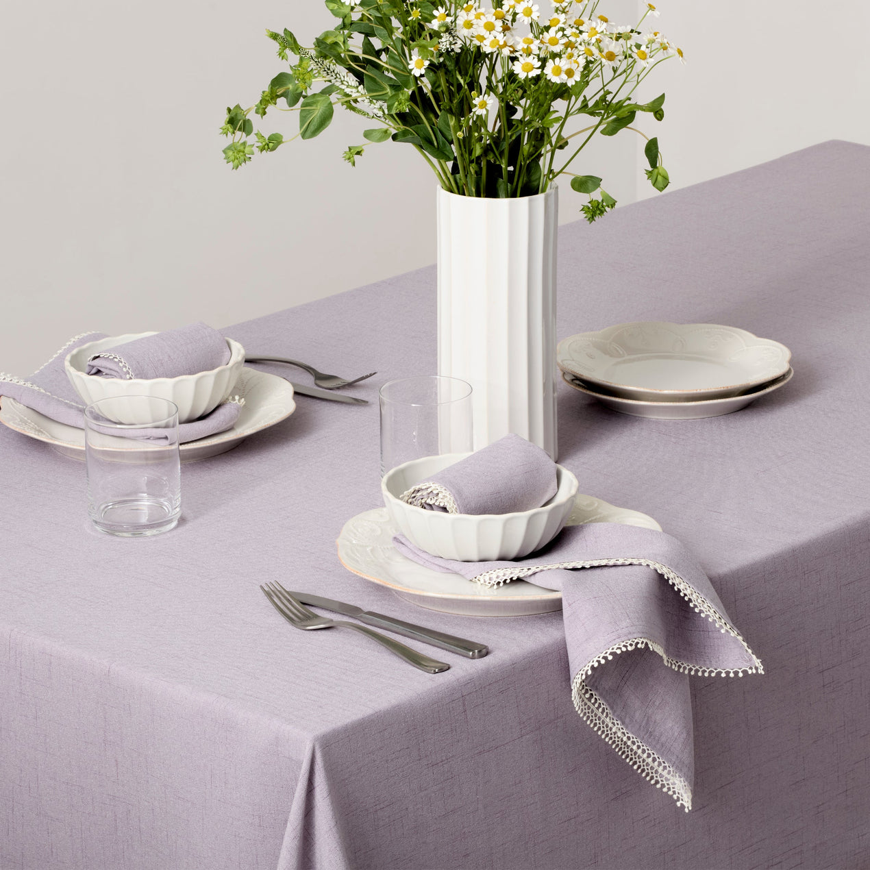 French Perle Violet 60x84 Tablecloth
