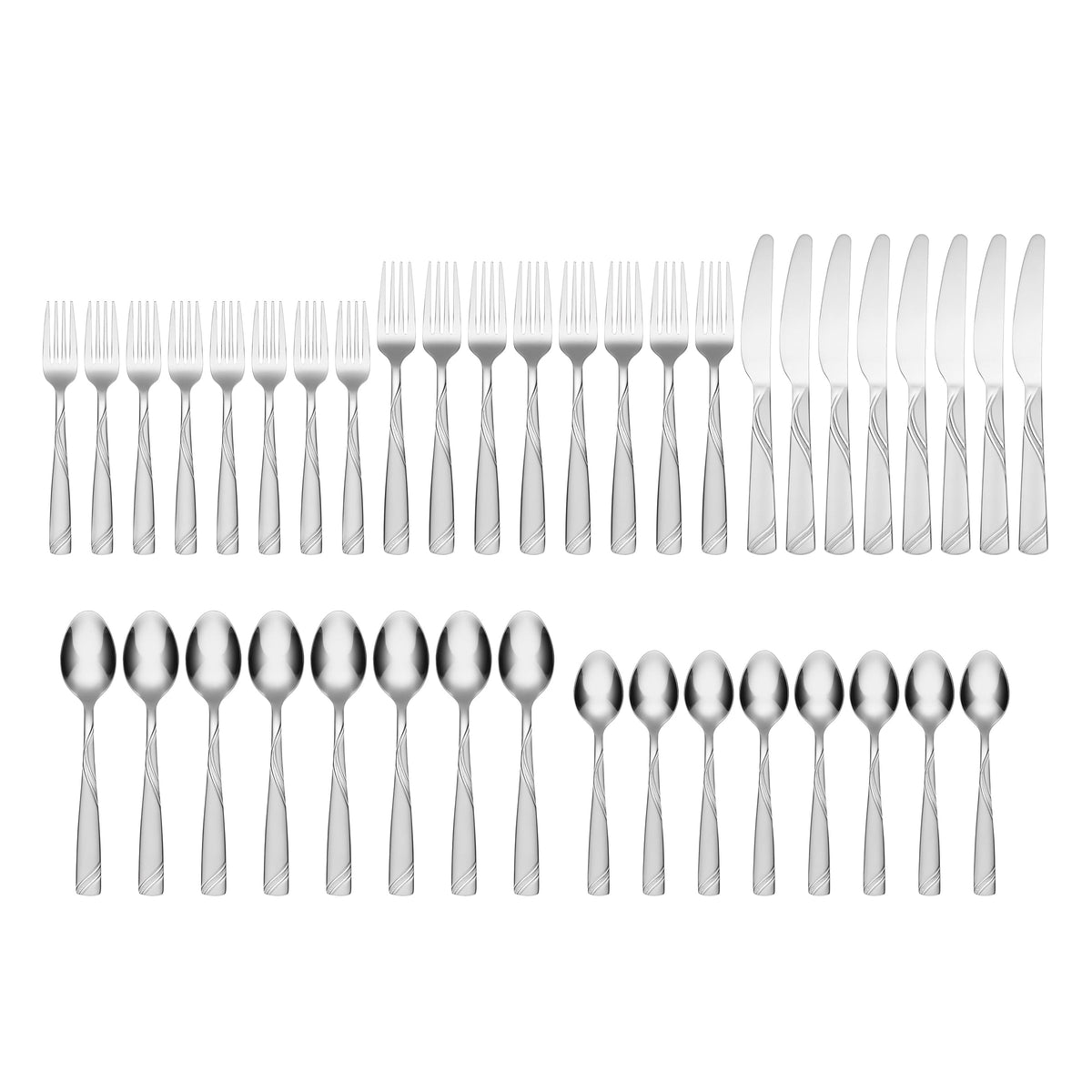 さおりん雑貨set Tabitha Sand 40 Piece Flatware Set with Chrome Caddy – Lenox