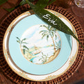 British Colonial Bamboo Dinner Plate