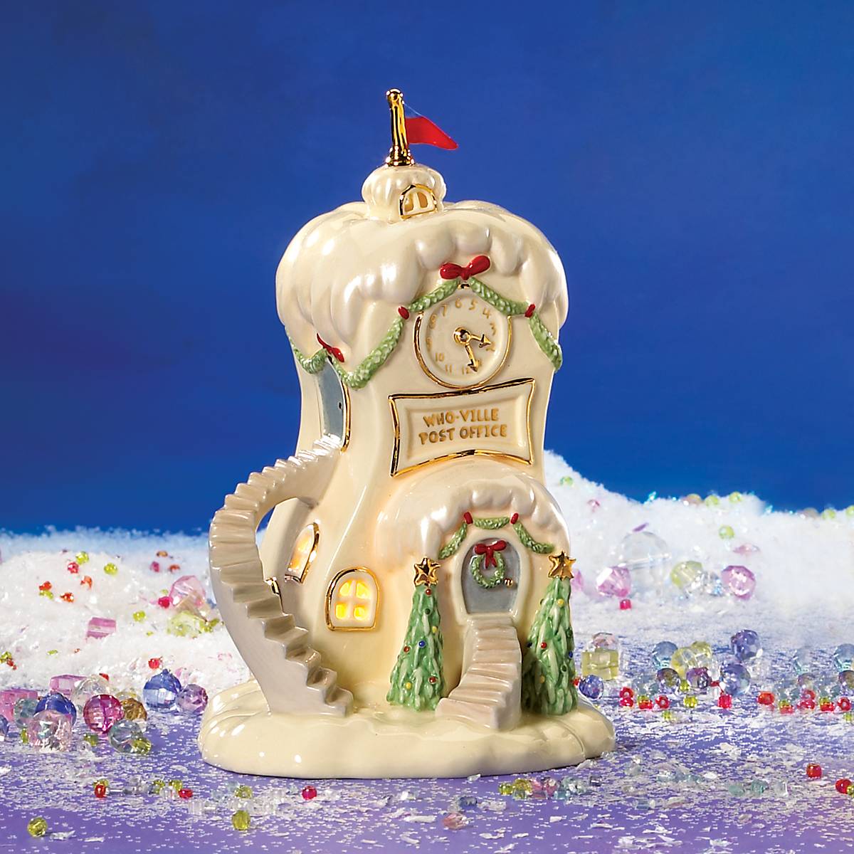 Who-ville Post Office Lit Figurine