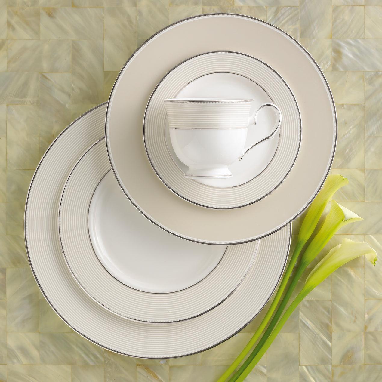Opal Innocence Stripe 5-Piece Place Setting
