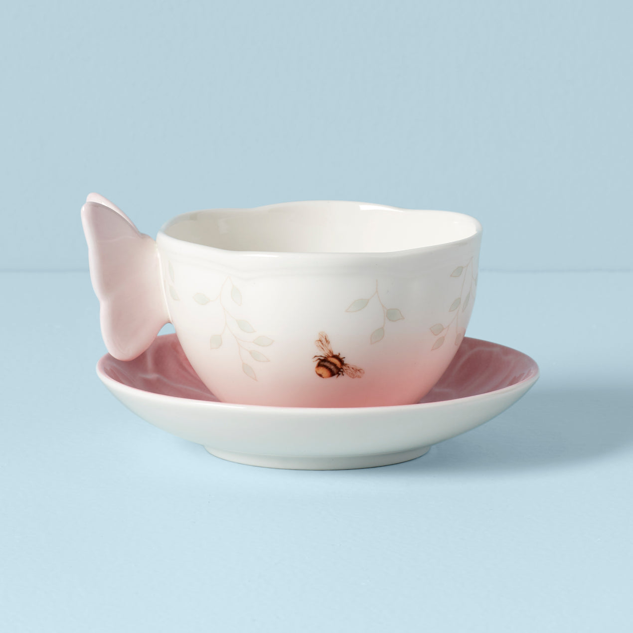 Butterfly Meadow Floral Pink Cup & Saucer