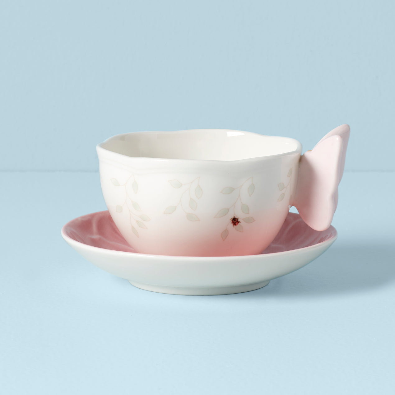 Butterfly Meadow Floral Pink Cup & Saucer