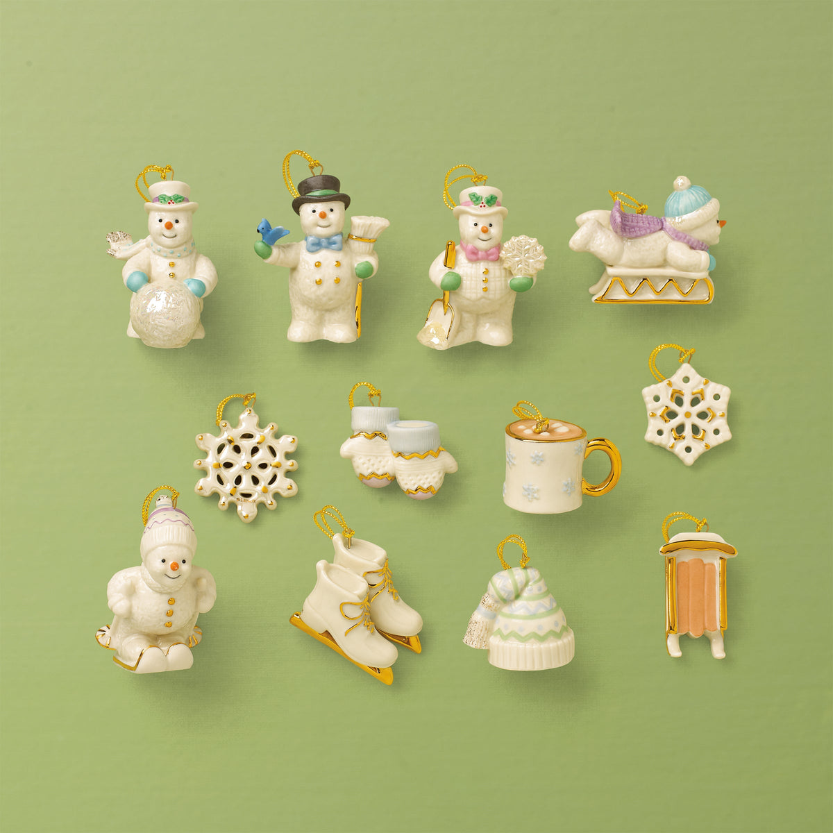 Snow Pals Christmas 13-Piece Ornament & Tree Set – Lenox Corporation
