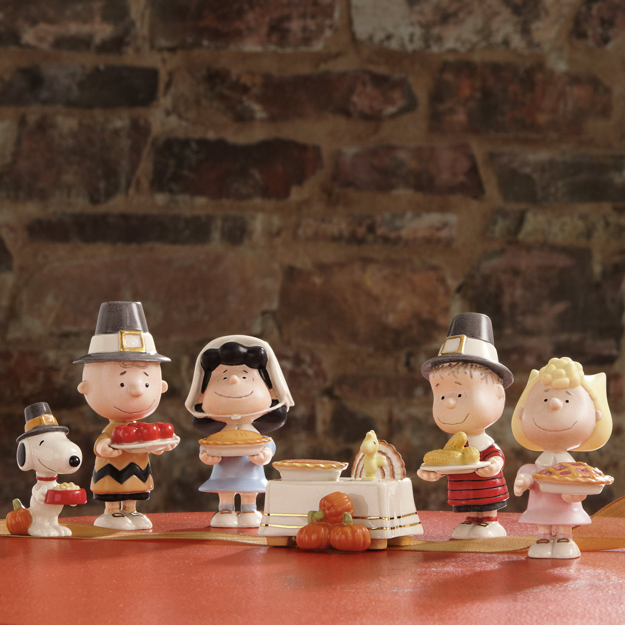 PEANUTS® 6-piece Thanksgiving Figurine Set by Lenox