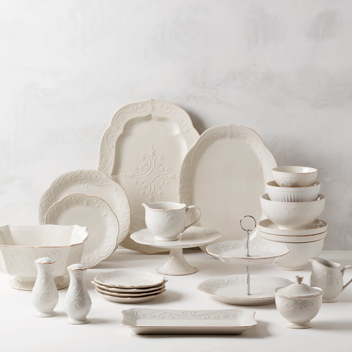 French Perle White 2-Tiered Server – Lenox Corporation