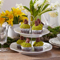 French Perle White 2-Tiered Server