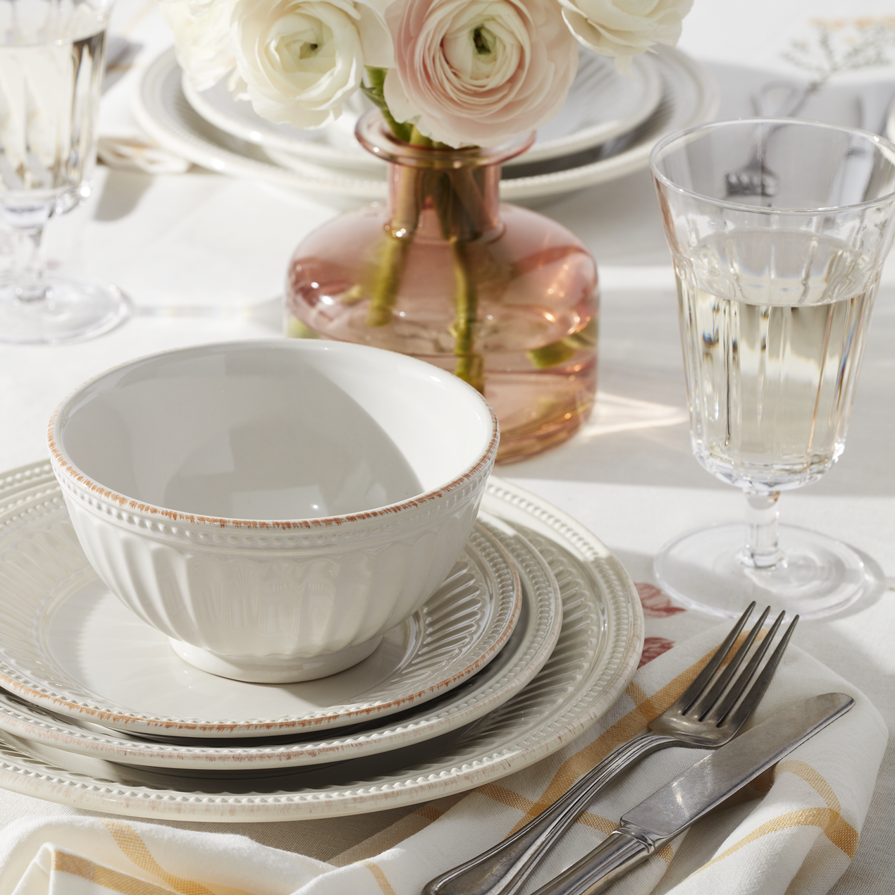 French Perle Groove All-Purpose Bowls, Set of 4