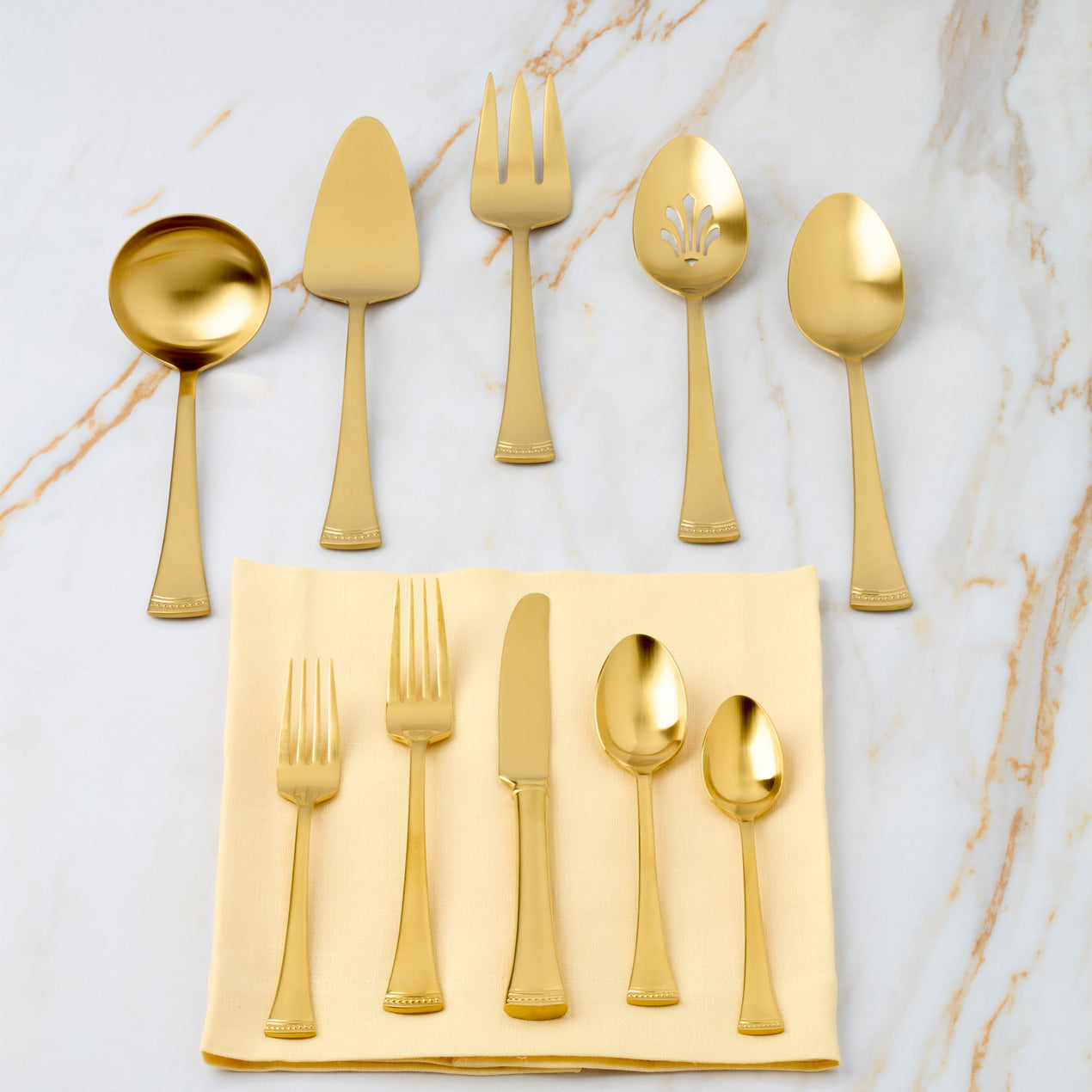 Portola Satin Gold 5-Piece Hostess Set