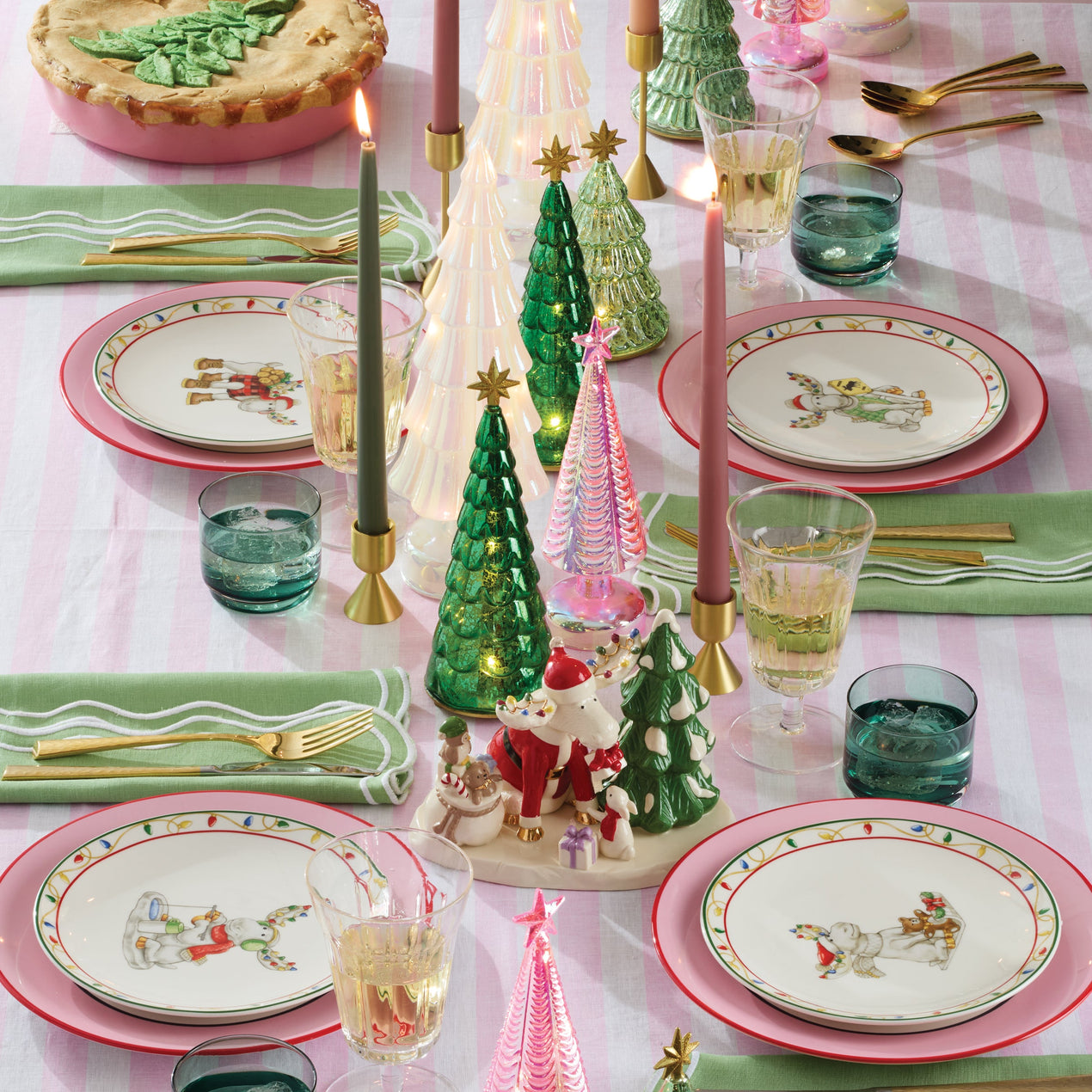 Radiant Light Lit Pine Tree