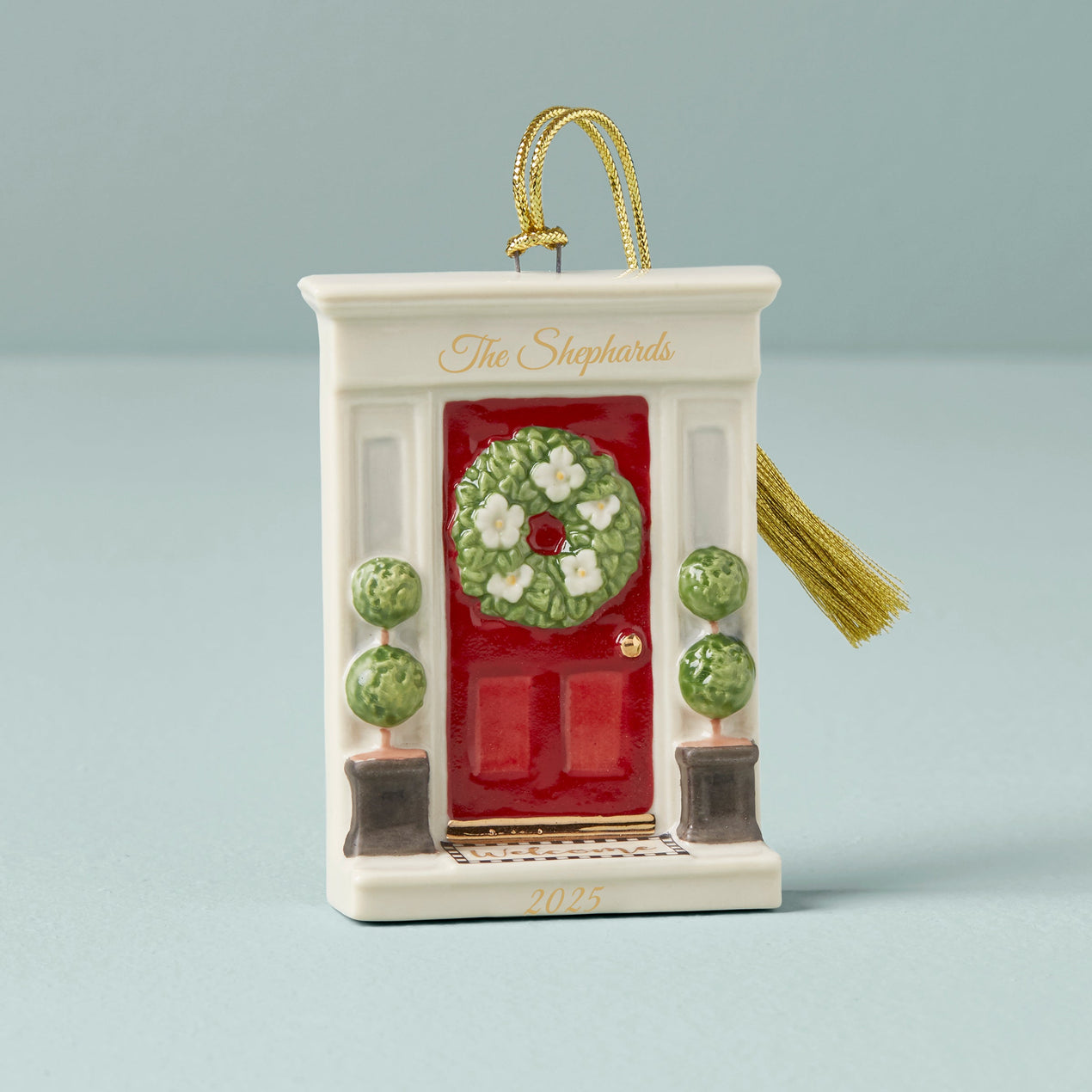 Personalized Welcome Home Our Front Door Ornament