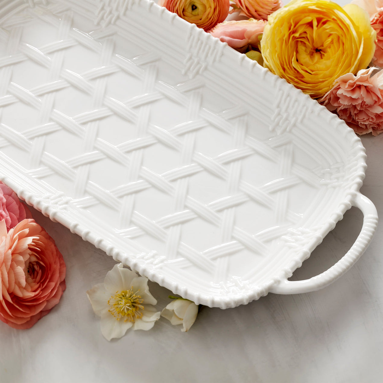 Wicker Creek Handled Tray