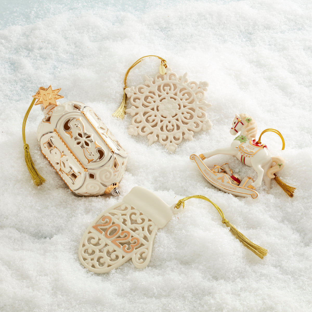 Snowflake 10-Piece Ornament & Tree Set – Lenox Corporation