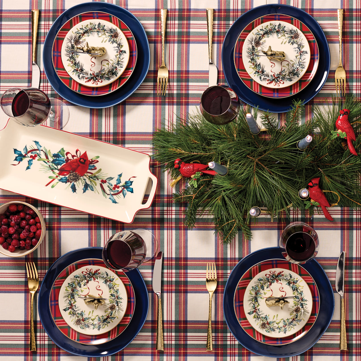 Winter Greetings 12-Piece Dinnerware Set