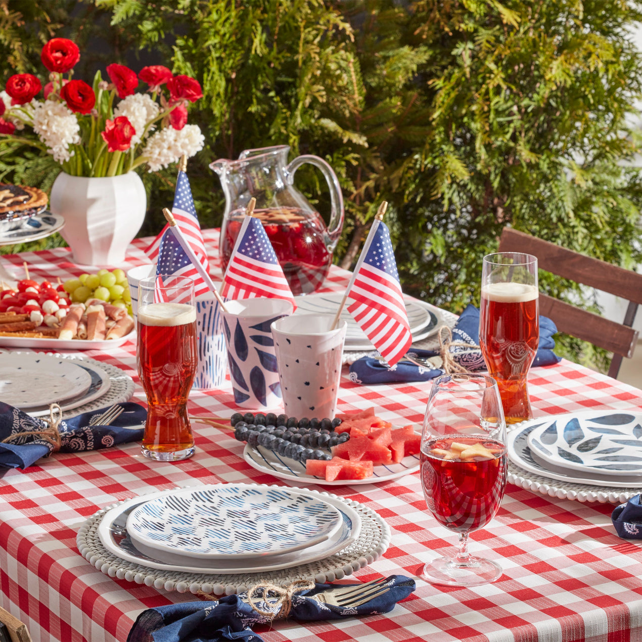 Blue Bay Melamine Dinner Plates, Set of 4