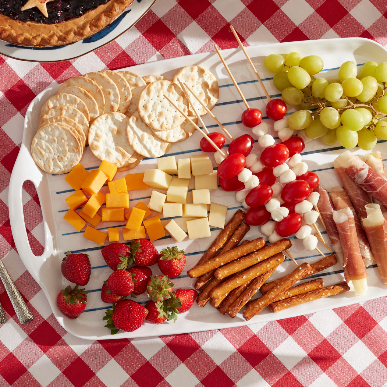 Blue Bay Melamine Handled Platter