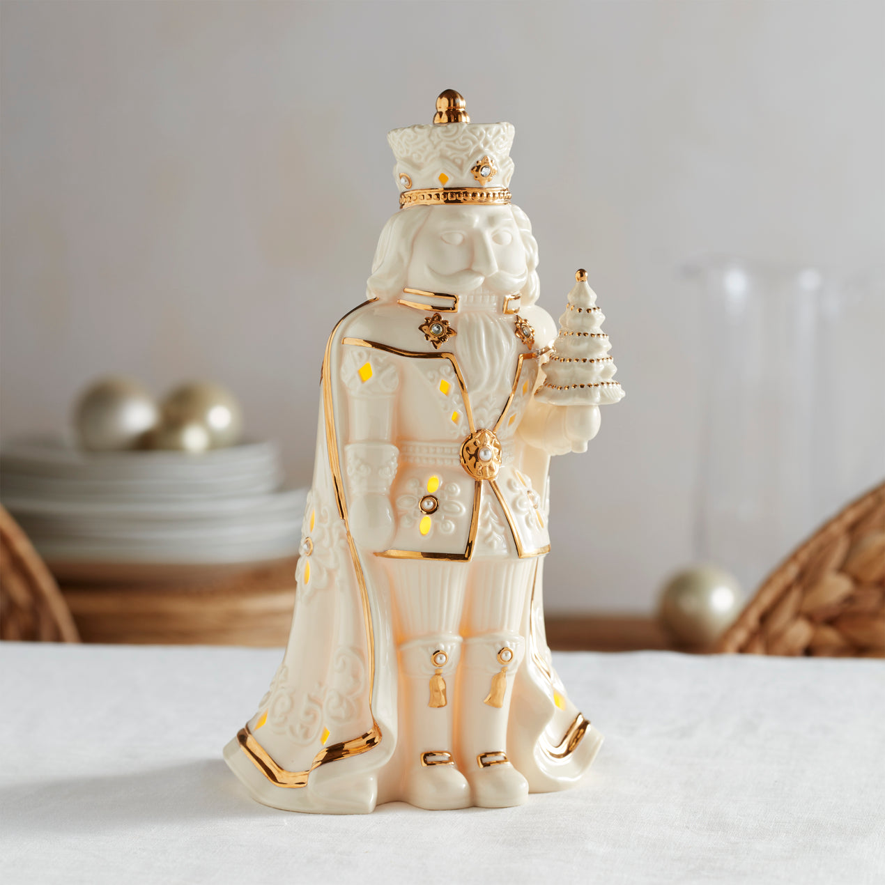 Florentine & Pearl Lit Nutcracker Figurine