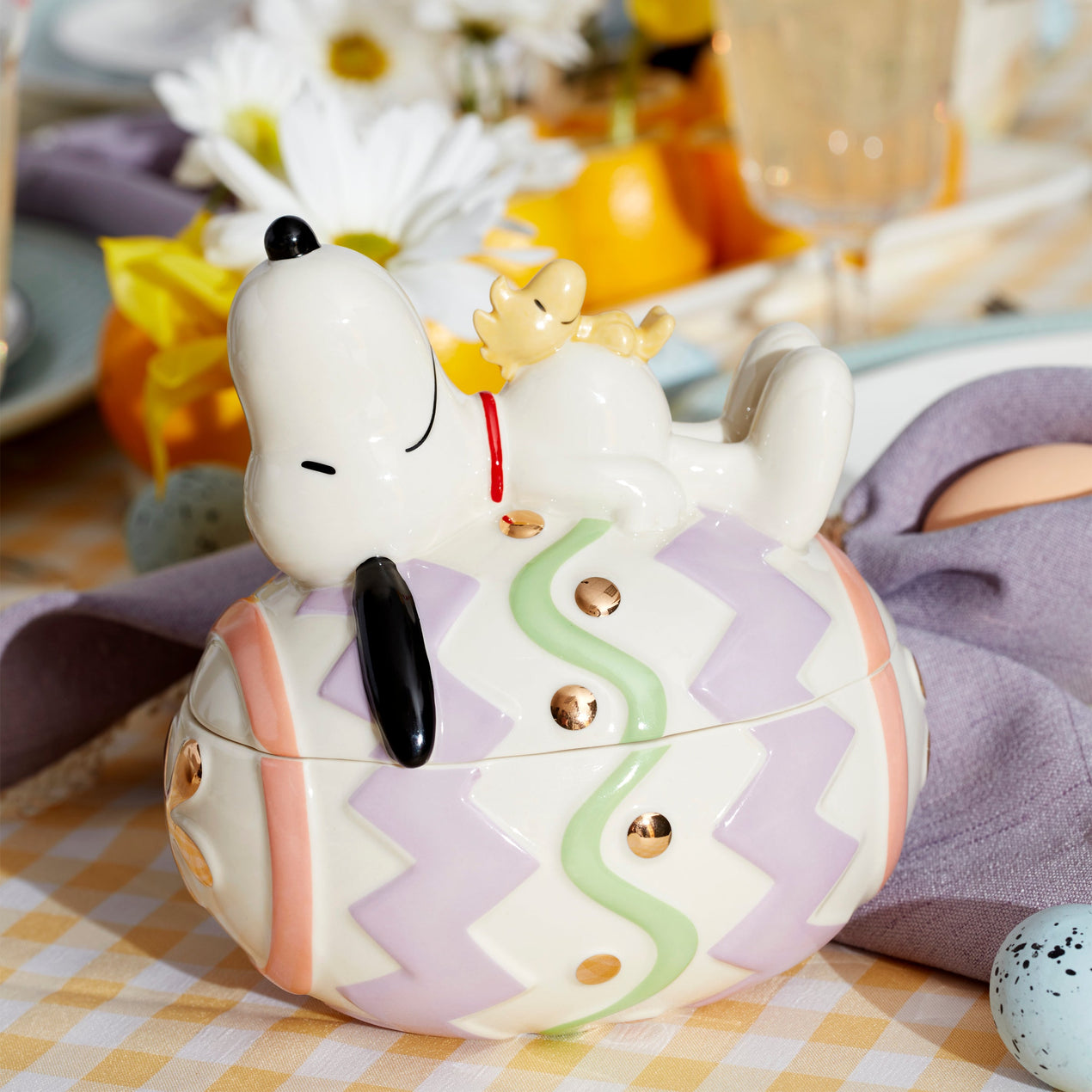 Peanuts Easter Snoopy Covered Candy Dish