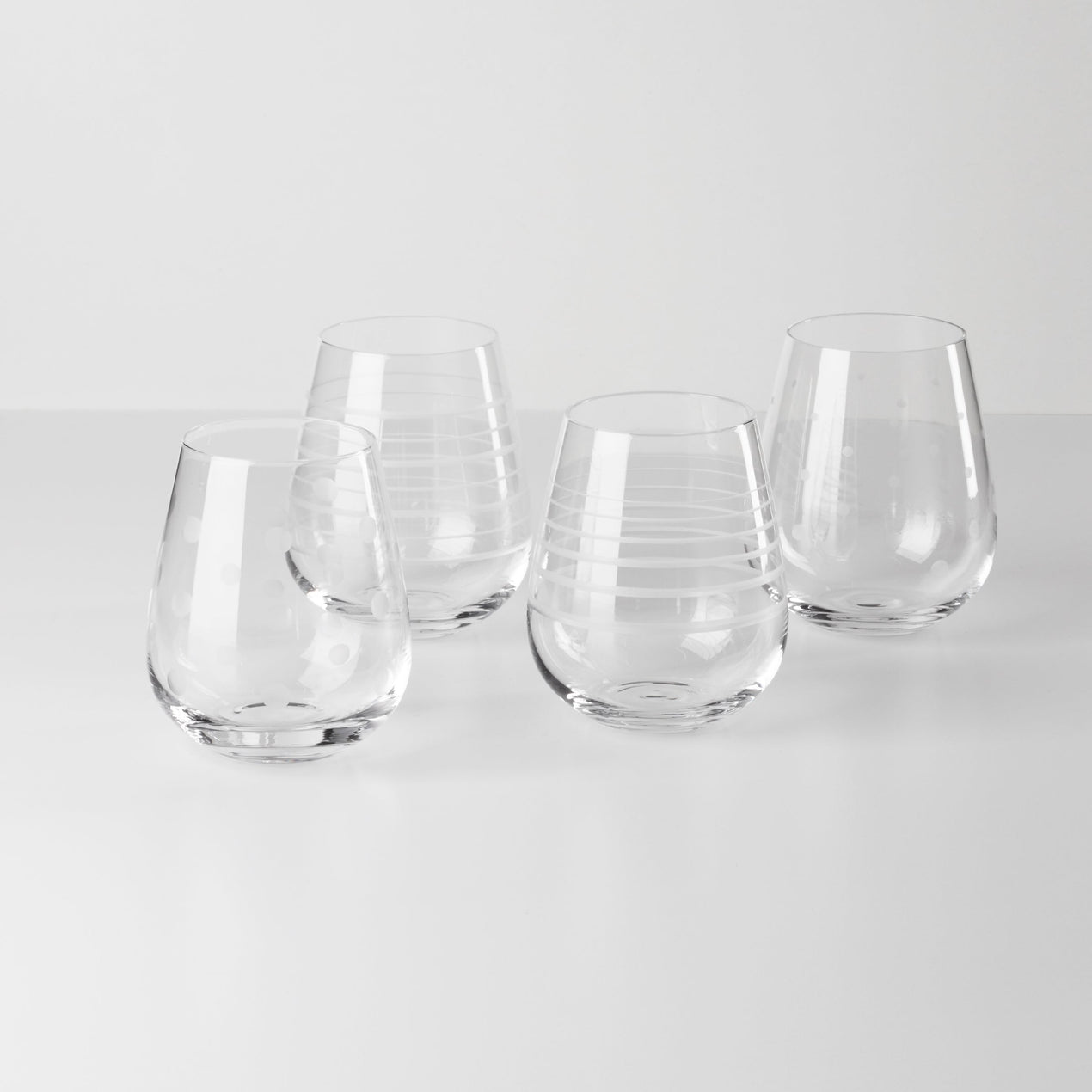 Mingle Stemless Wine Glasses, Set Of 4