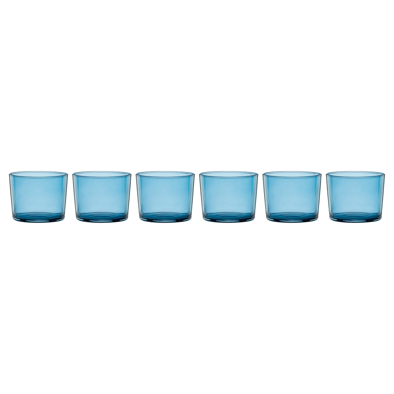 Stackables Blue Short Glasses, Set of 6