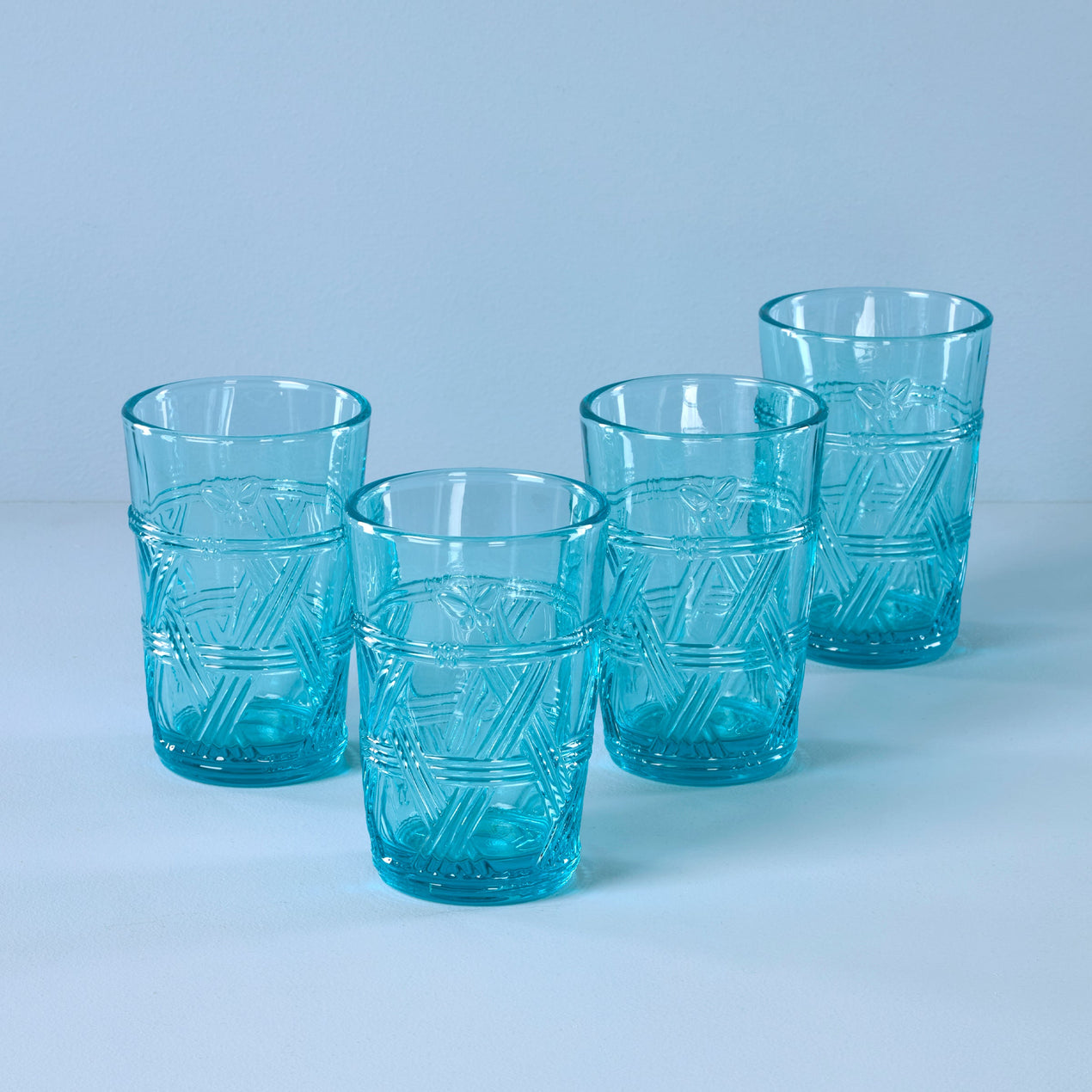 Butterfly Meadow Blue Tall Glasses, Set of 4