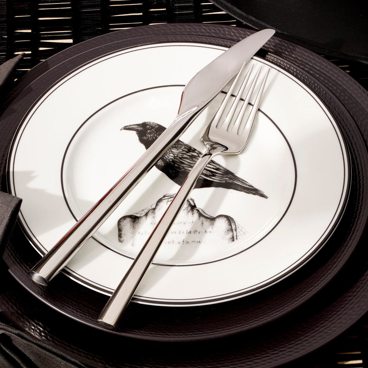 Vintage Halloween 4-Piece Dessert Plate Set