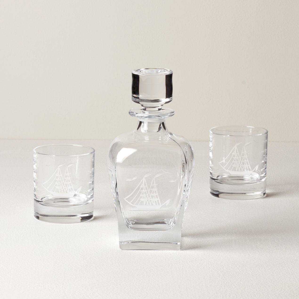 Tuscany Classics Clipper Ship 3-Piece Whiskey Set