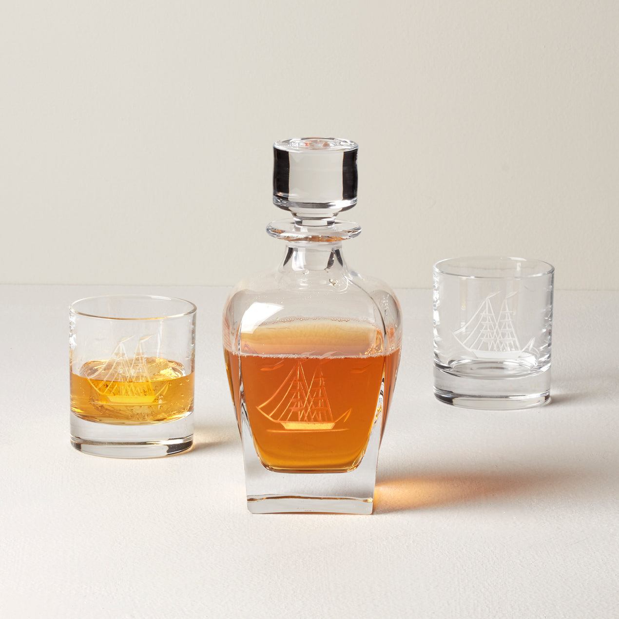 Tuscany Classics Clipper Ship 3-Piece Whiskey Set