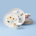 Butterfly Meadow Pink Ombre 12-Piece Dinnerware Set