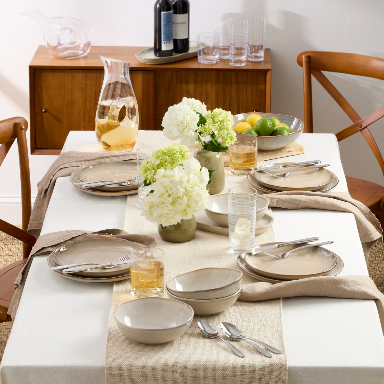 Organic Shades Oatmeal 18-Piece Dinnerware Set