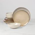 Organic Shades 12-Piece Dinnerware Set, Oatmeal