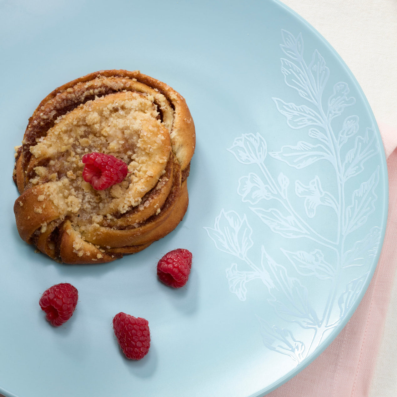 Roseto 12-Piece Dinnerware Set, French Blue