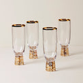 Tuscany Classics Gold Frost Flutes, Set of 4