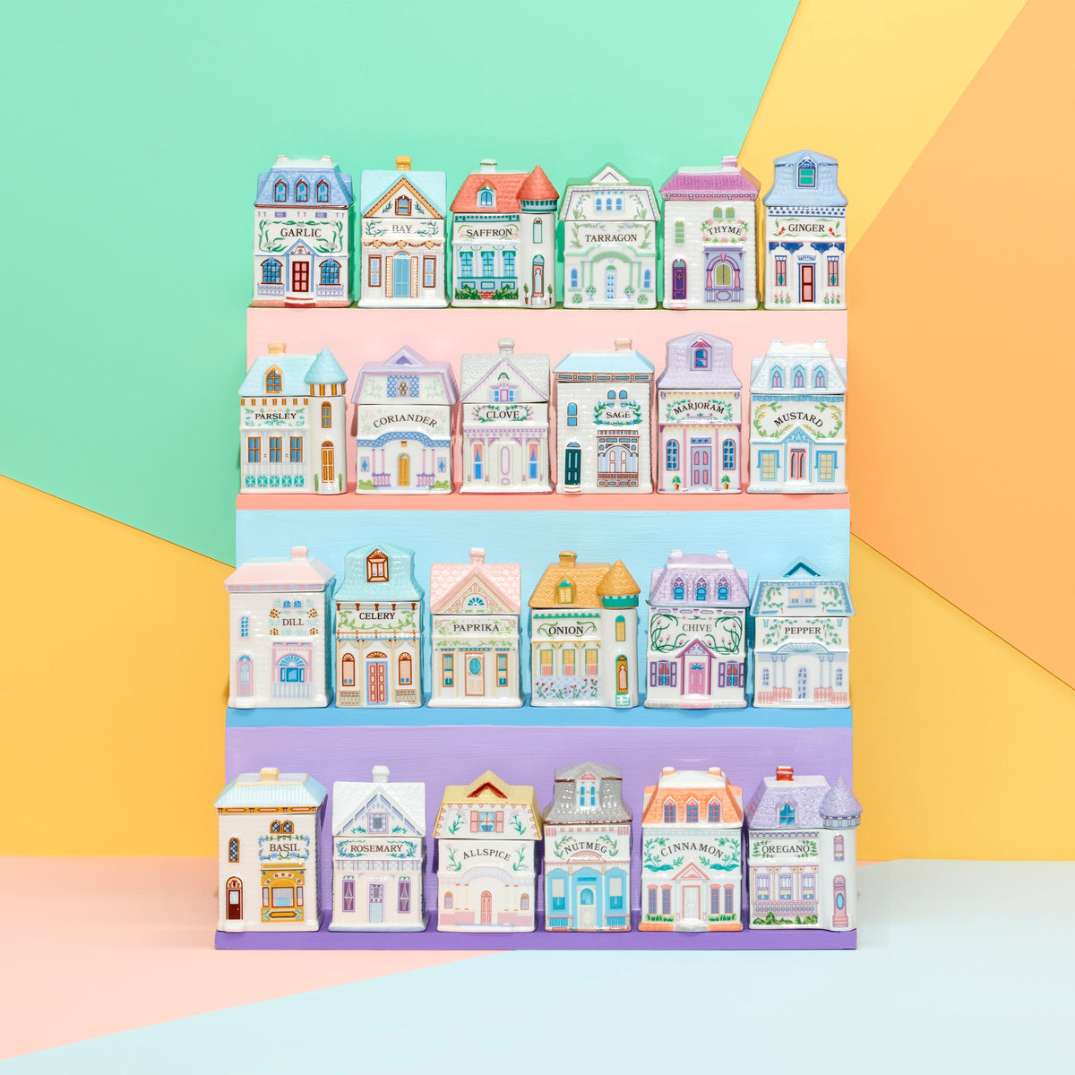 【新品未使用】Lenox spice village 6個セット Lenox Spice Village 6-Piece Garden District Spice Jar Set – Lenox