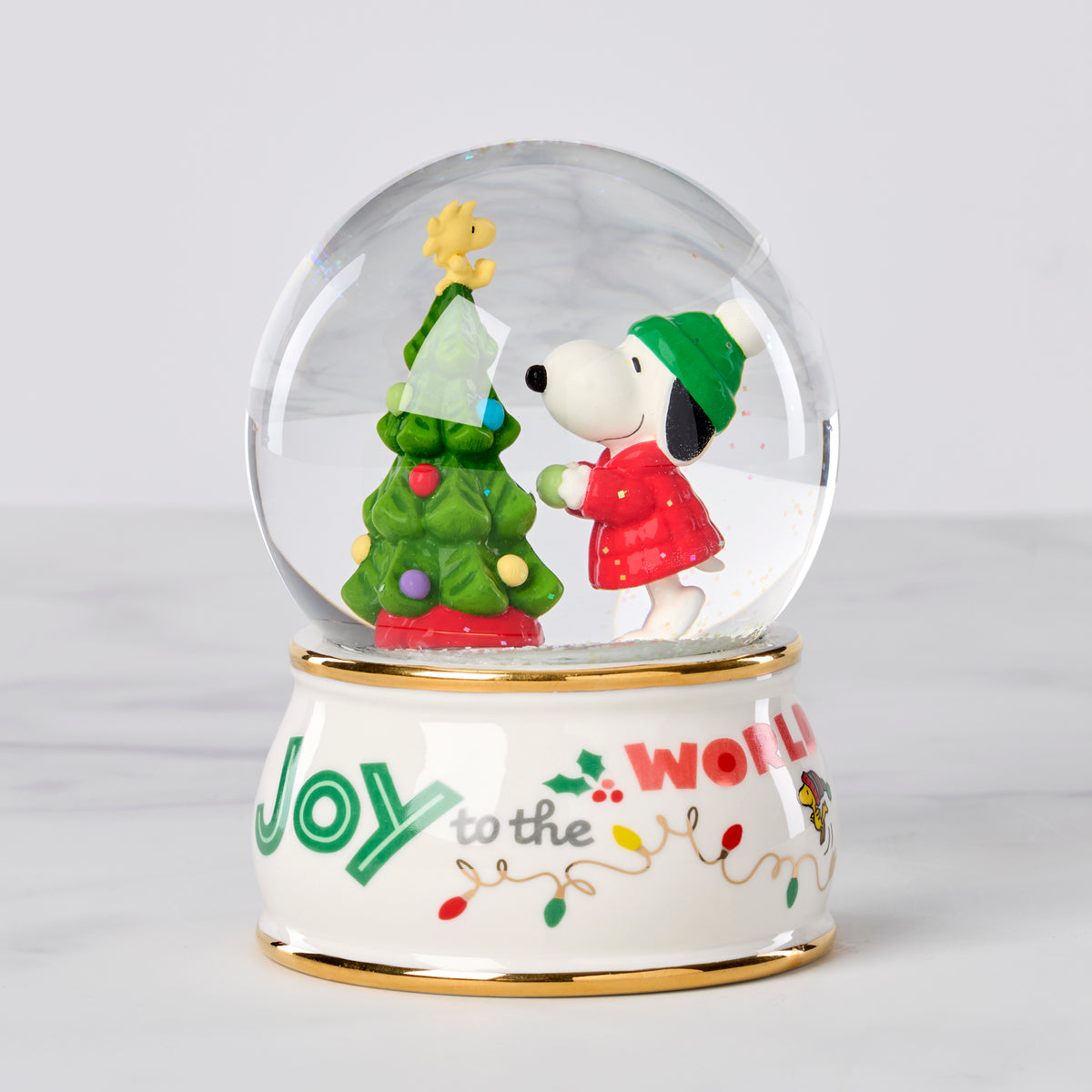 レア❗️Lenox スヌーピ　クリスマス　陶器製 SNOOPY Lenox Snoopy Claus Fine China Figurine With 24K Gold Accents