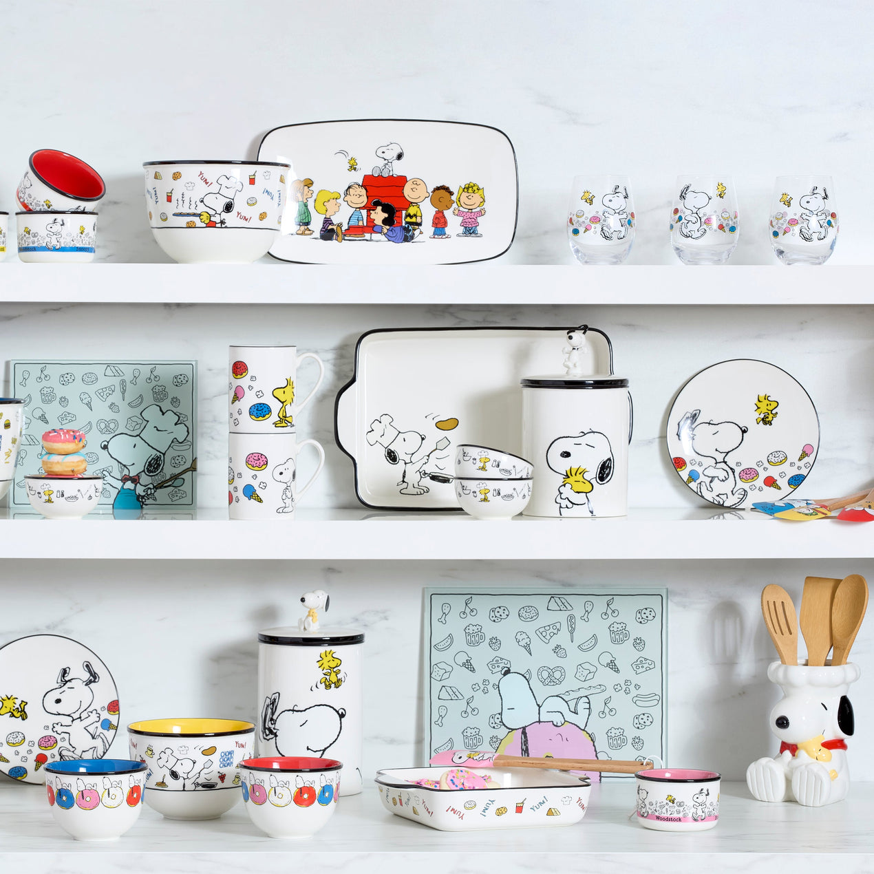 Chef Snoopy Tumblers, Set of 4