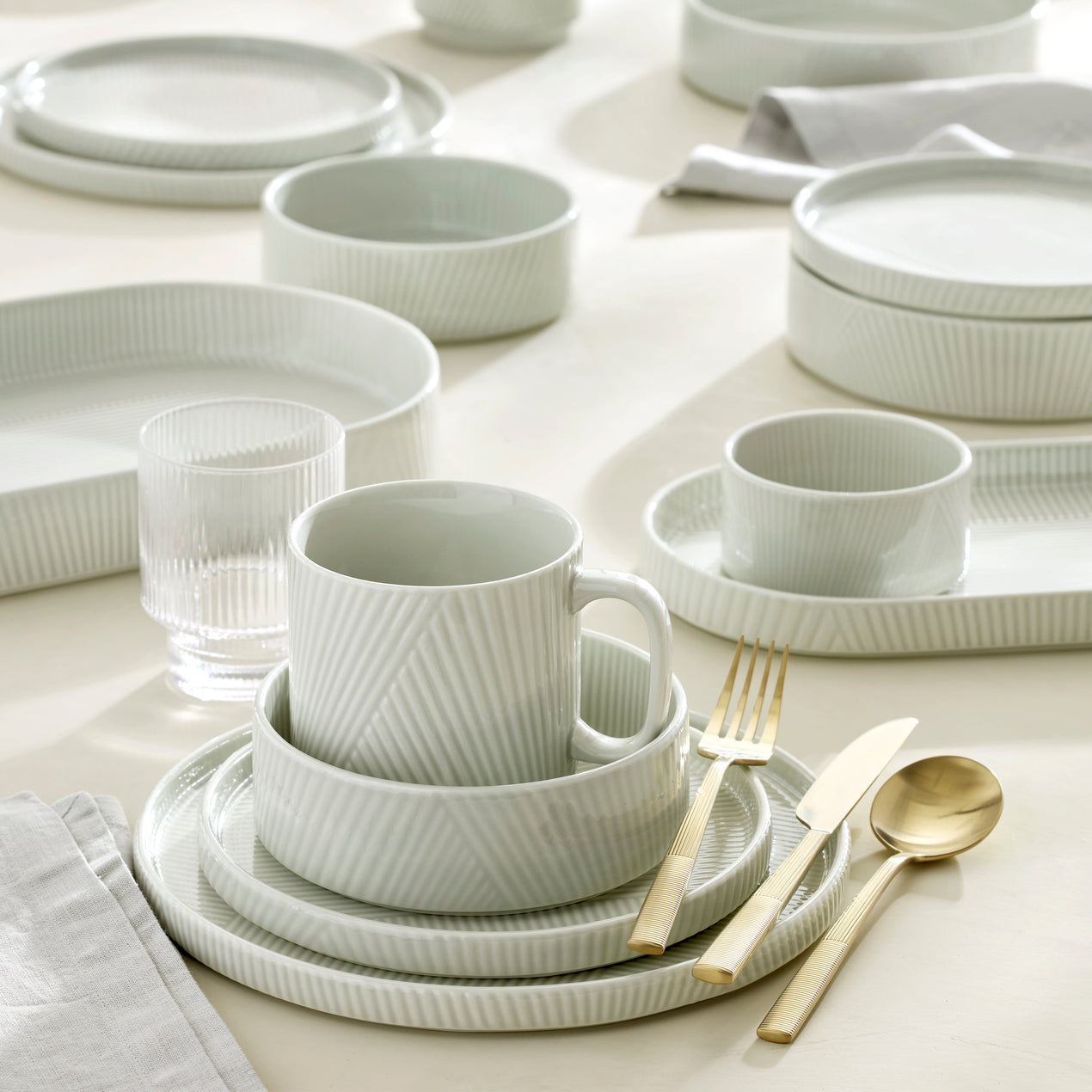 Modulus Satin Champagne 20-Piece Flatware Set