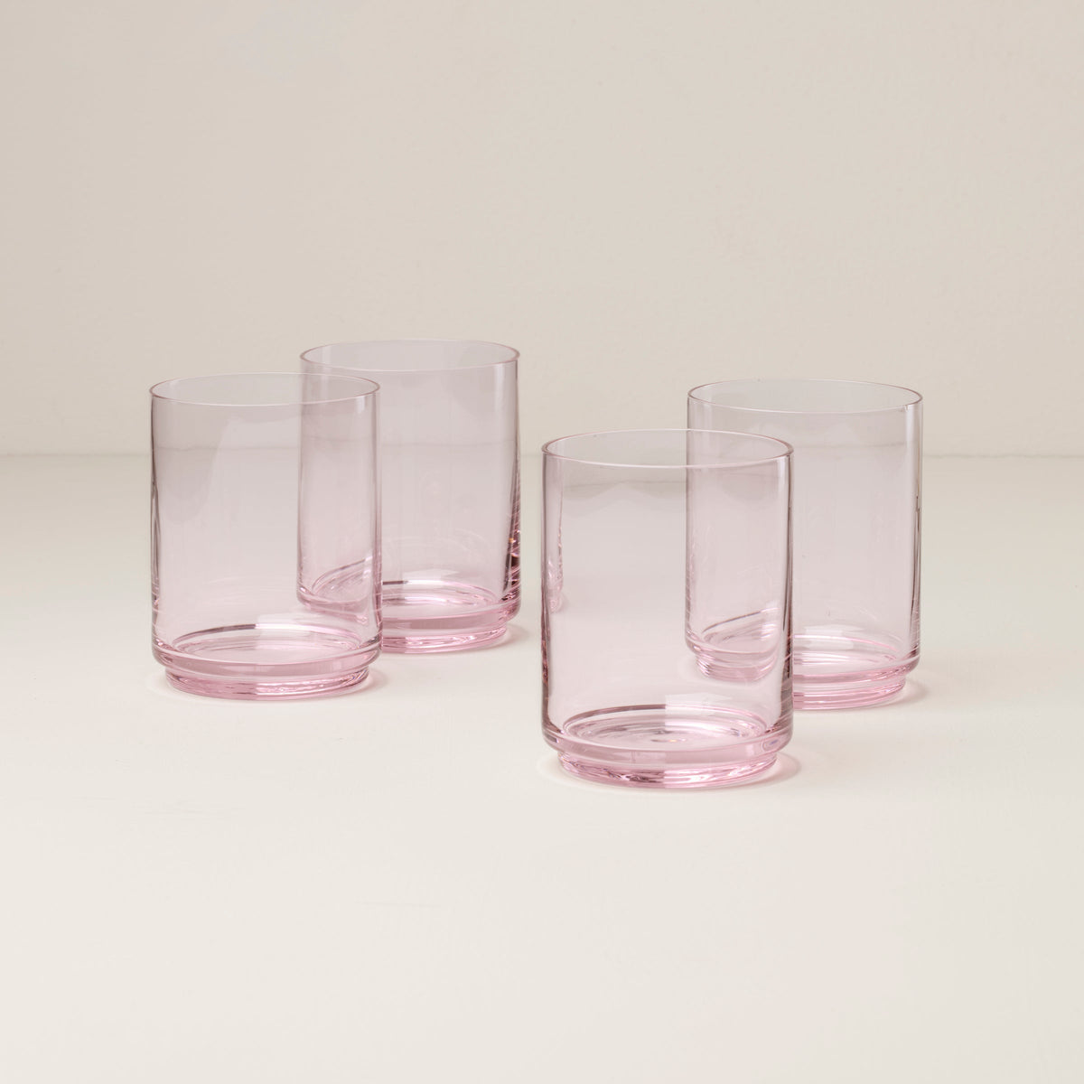 Tuscany Stackable Blush Tall Glasses - Set Of 4
