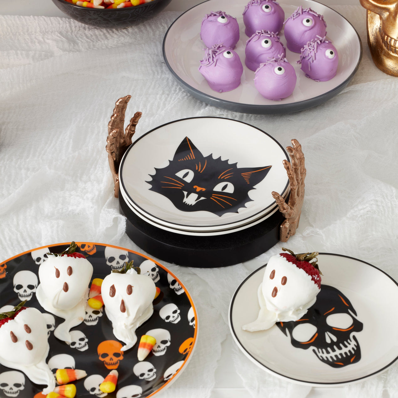 Vintro Halloween Accent Plates, Set of 4