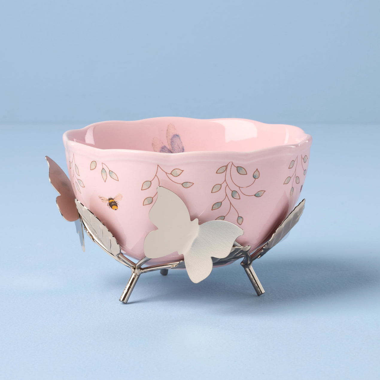 Butterfly Meadow Bowl with Stand