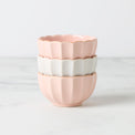French Perle Scallop Mini Bowls, Set of 3